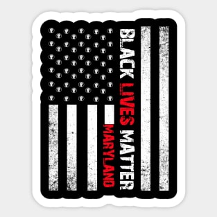 Maryland black lives matter Flag American Vintage Sticker